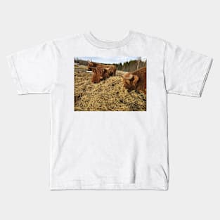 Scottish Highland Cattle Cows 2290 Kids T-Shirt